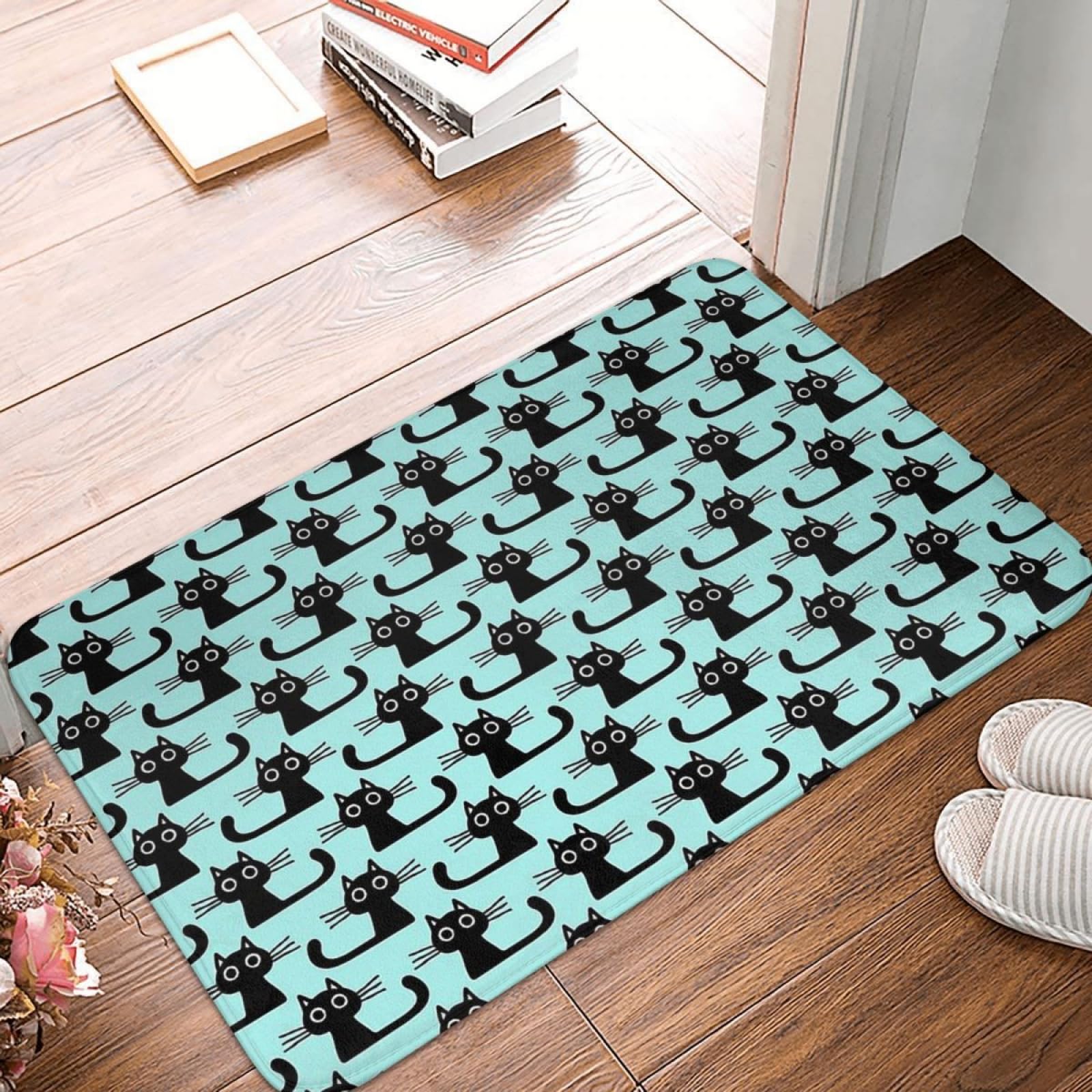 Tapis de balcon chat aux yeux écarquillés et décoration de la maison