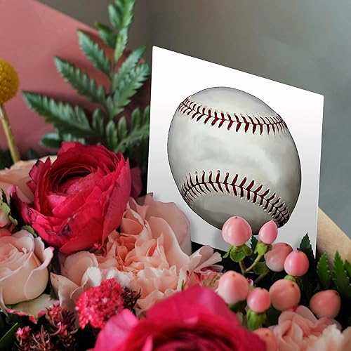 Miniatura 3 de 3dRose Béisbol - Tarjetas de felicitación, 6 x 6 pulgadas, juego de 6 (gc_1306_1)