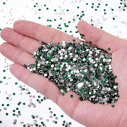 Miniatura 8 de Duflash 50000 diamantes de imitación transparentes de resina AB con parte trasera plana, diamantes de imitación de resina de gelatina de 0.118