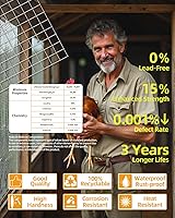 Vista 3 de SEBOSS Tela Metálica de Malla de 1/2 pulgada 24 pulg. x 50 pies Calibre 19, Galvanizada en Caliente Después de Soldadura, Rollo de Malla de Alambre