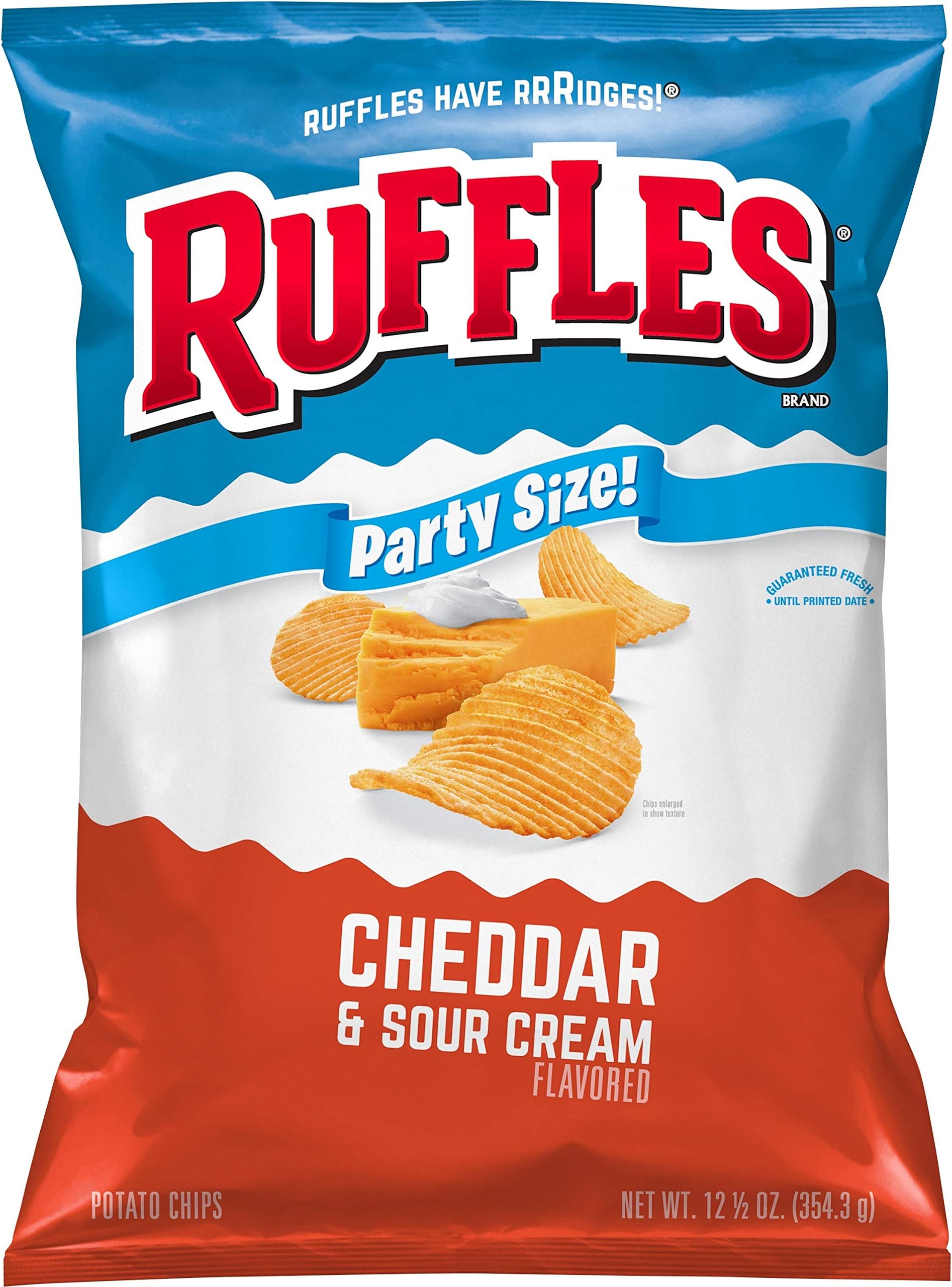 Potato Chips, Cheddar & Sour Cream, 12.5 oz Party Size Bag