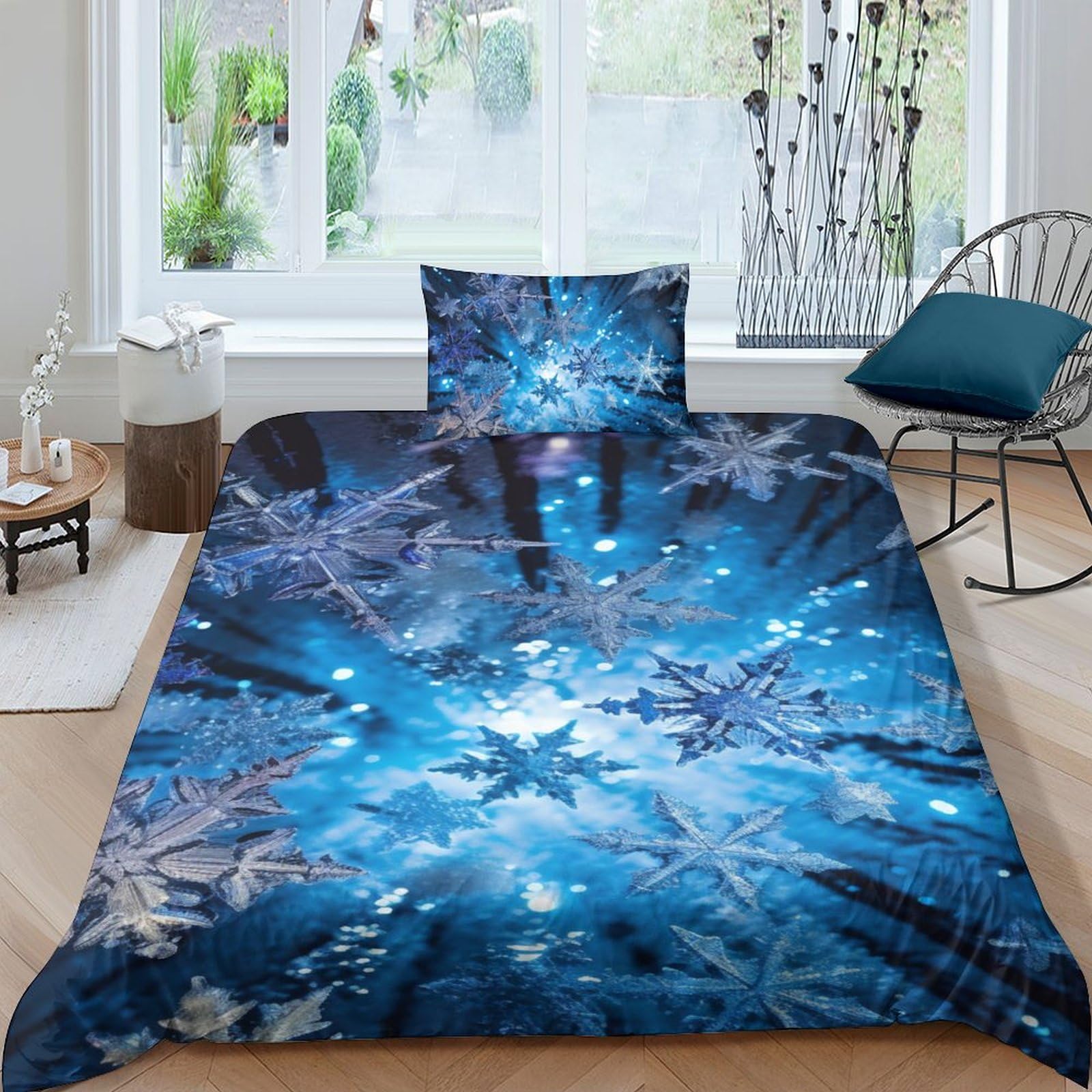 Parure de lit Frozen Snowflake 3D pour créer une ambiance cocooning et magique dans la chambre d'enfant