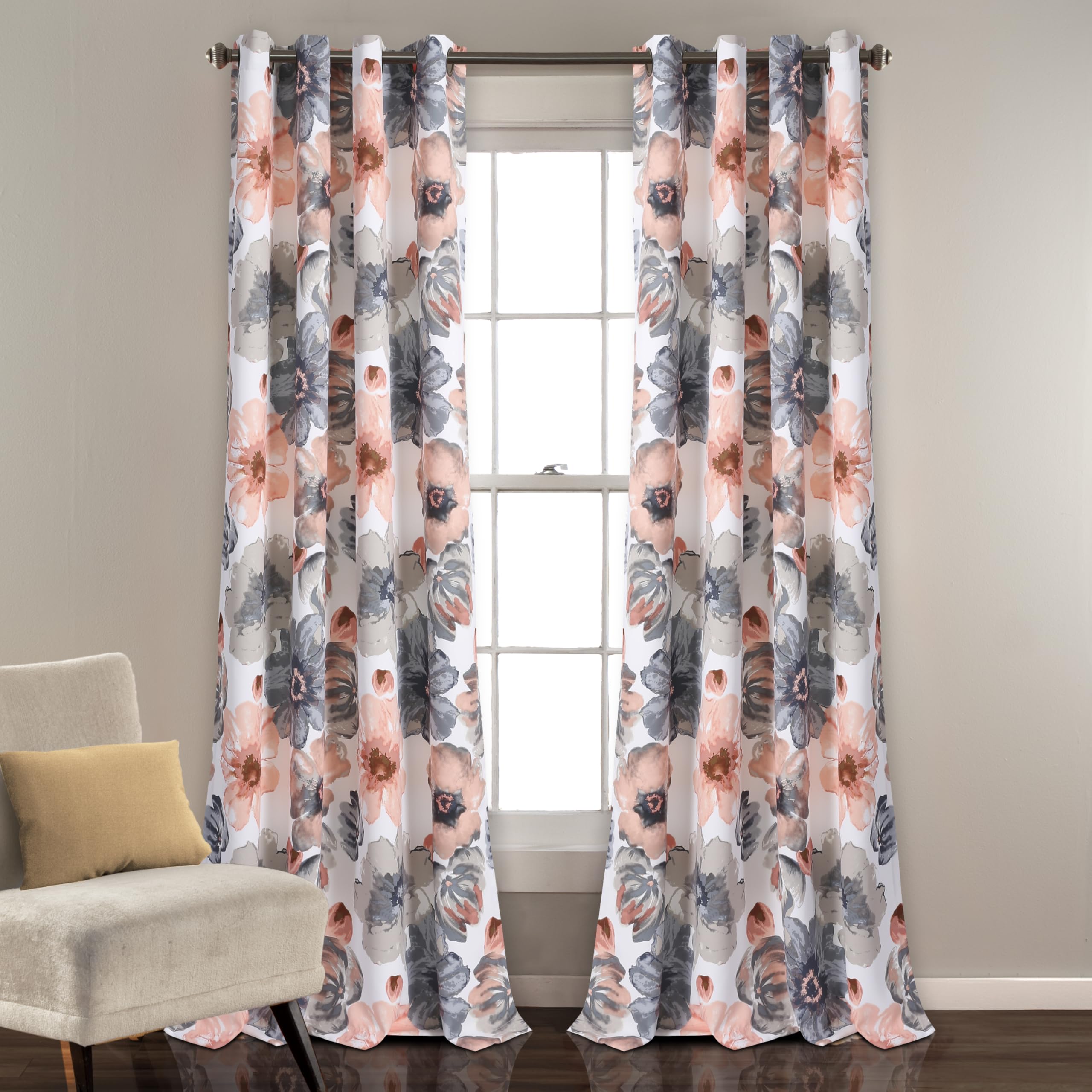 Amazon.com: Lush Decor Leah Light Filtering Window Curtain Panels