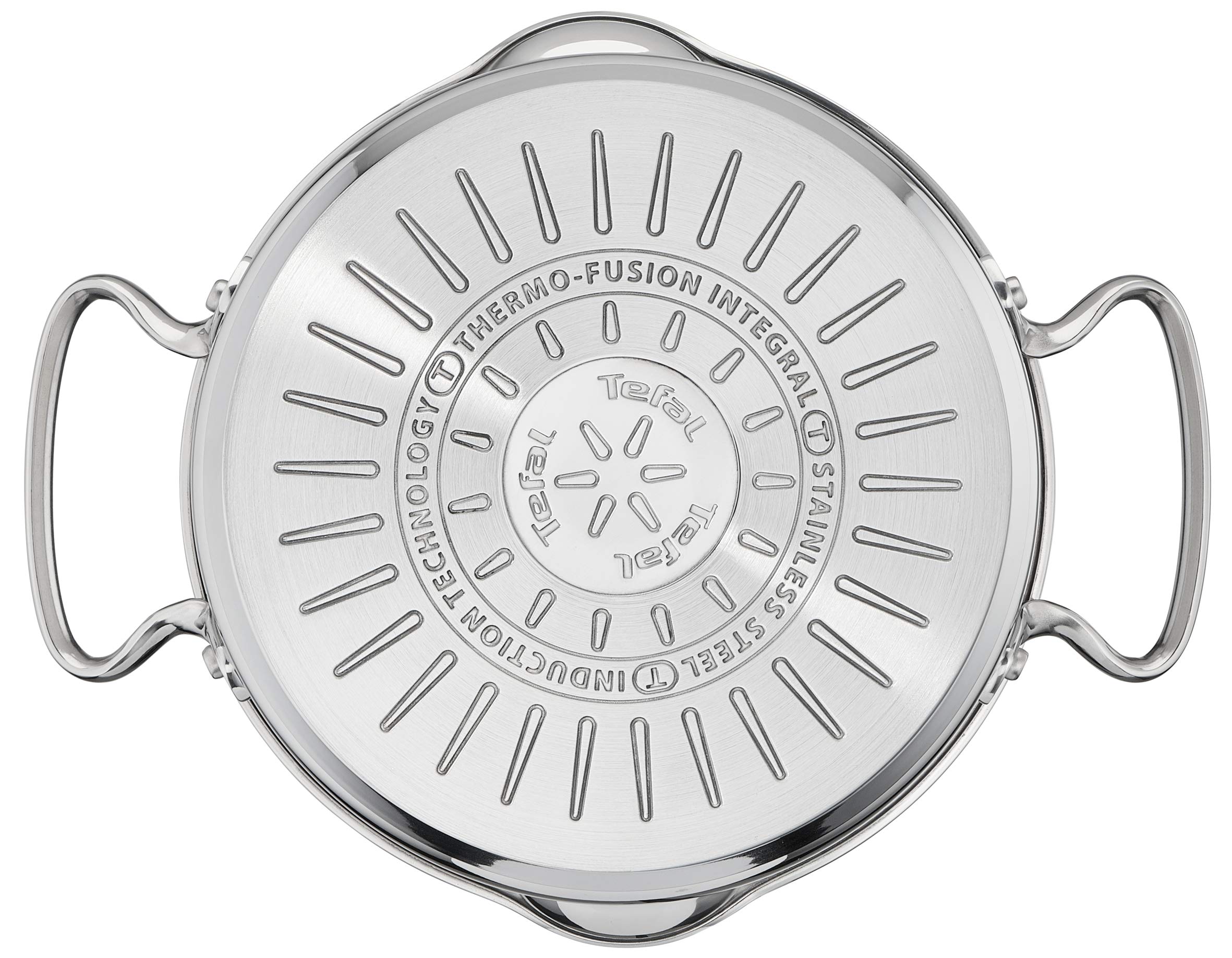 Tefal Duetto + 3 pentole 16/20/24 cm, 1 casseruola 16 cm in Acciaio Inox, 3 coperchi Vetro, segni misurazione, Bordi versatori, Compatibile Tutti i Tipi cucine, Lavabile in lavastoviglie