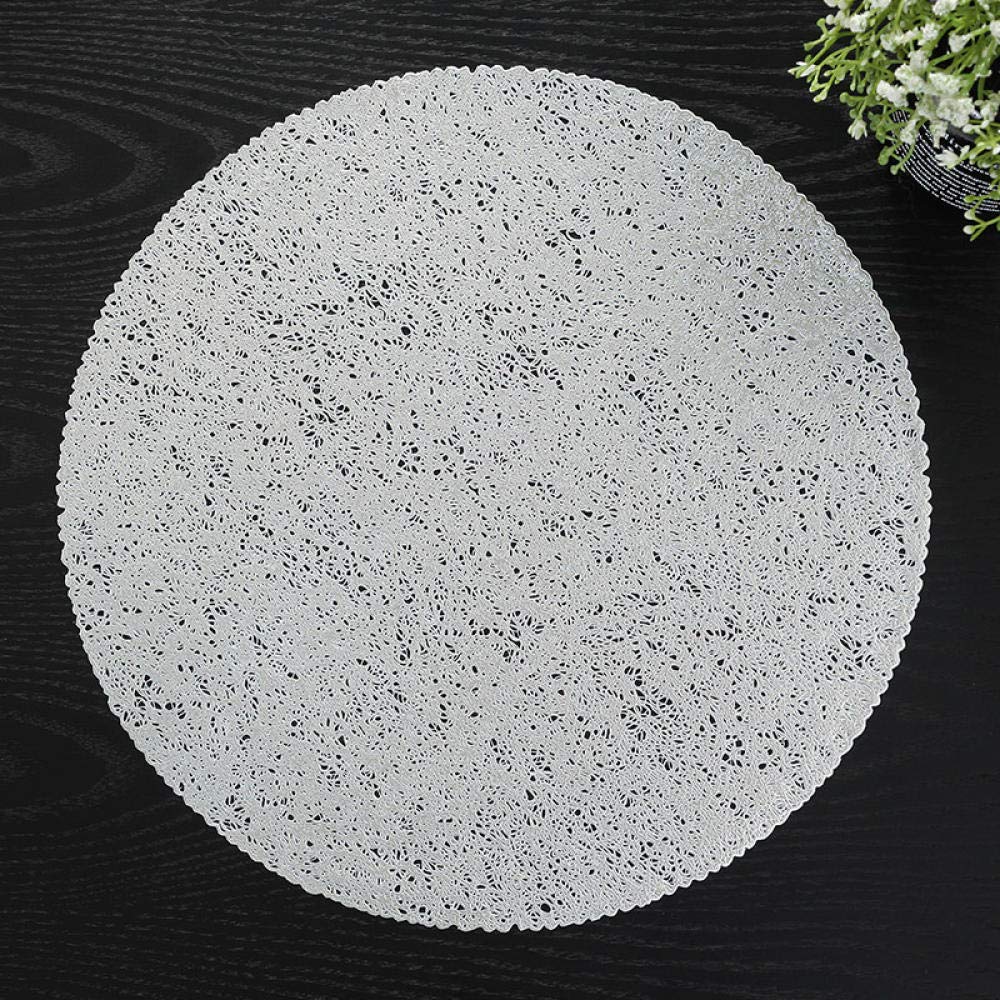 Lklnkvl Light Gray Tablets Placemats, Mat Bowl Coaster Household Dish Table Placemat Waterproof Oil-4 White_37 * 37Cm(Light Gray Tablets)