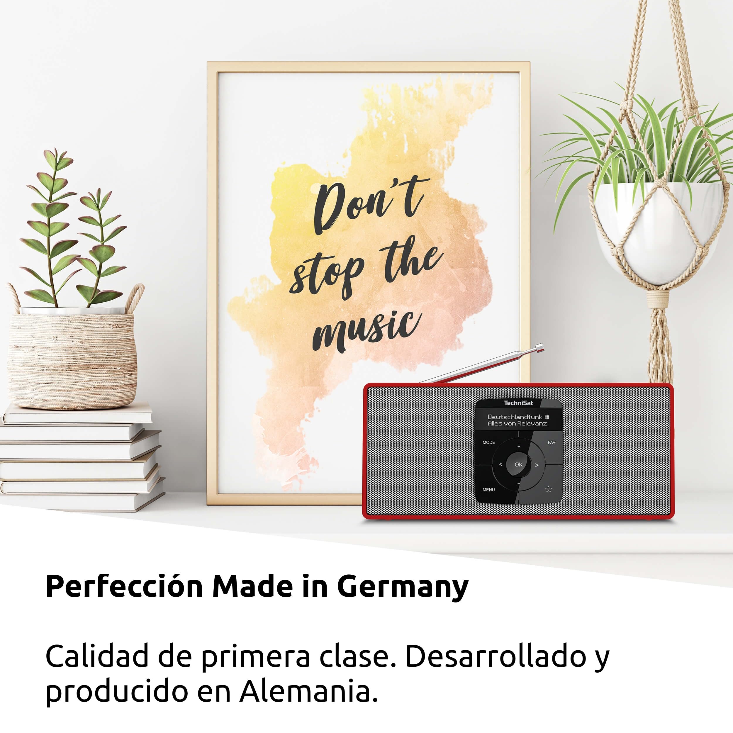 TechniSat DIGITRADIO 2 S – Radio estéreo portátil con Dab y batería (Dab+, FM, transmisión de Audio por Bluetooth, Pantalla OLED, Conector para Auriculares, estéreo 2 W RMS) Rojo-Plata