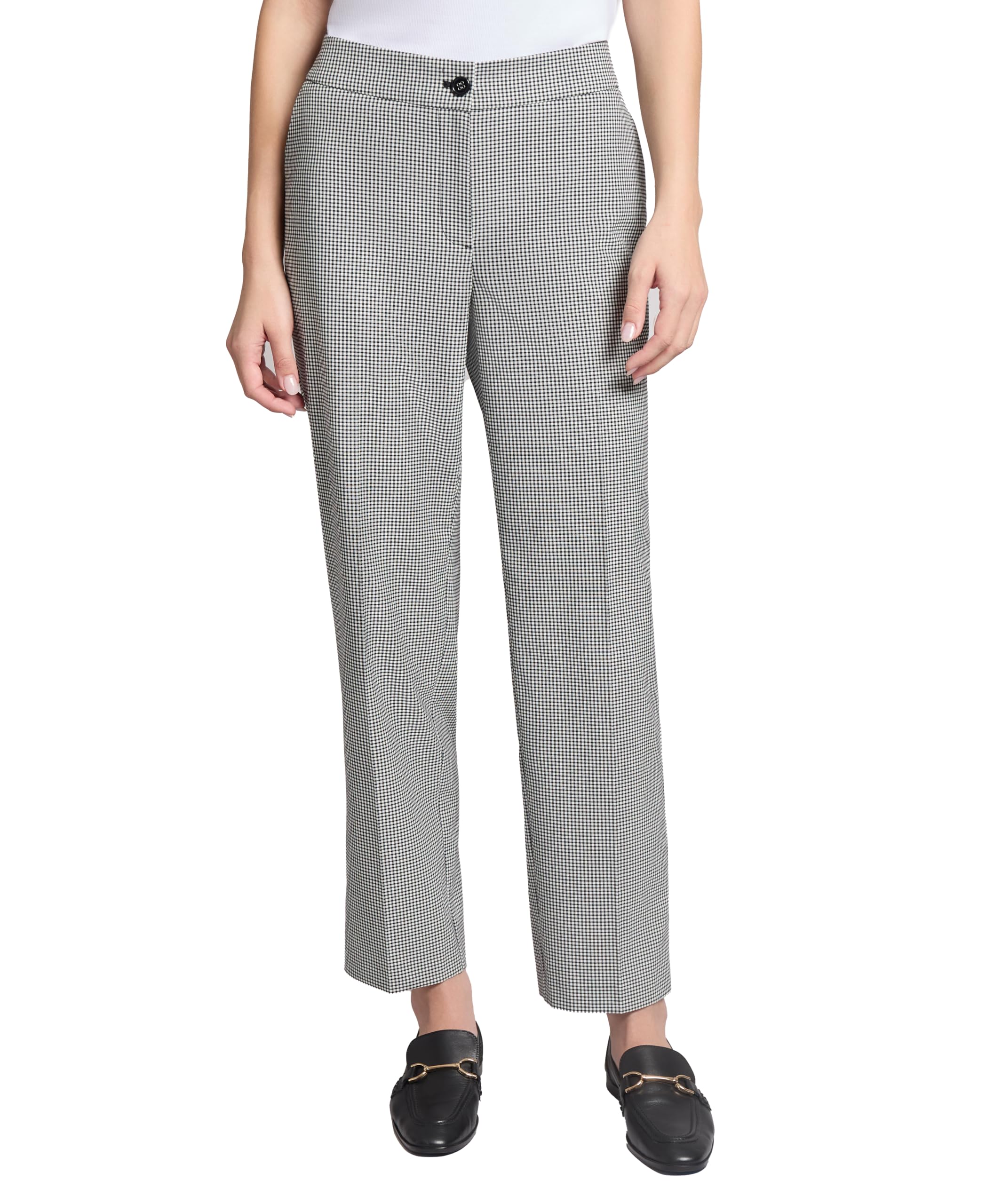 Jones New York Womens Fly Front Straight Ankle