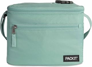Freezable Essential Lunch Cooler, Sage, Built with EcoFreeze Technology, Fully Freezable, Collapsible, Reusable, With Adjustable Crossbody Strap, Top Clip Handle, Designed for Fresh Office