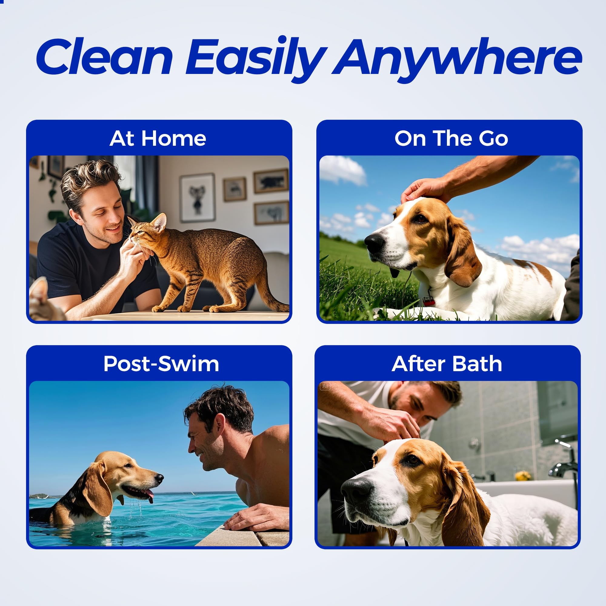 Wellix Pet Ear Cleaner Wipes for Dogs&Cats (100count) - Pure Chamomile Honeysuckle Dog Cleaning Finger Wipes - Natural Treatment for Itch Relief and Ear Infections - 2 Packs - image 5