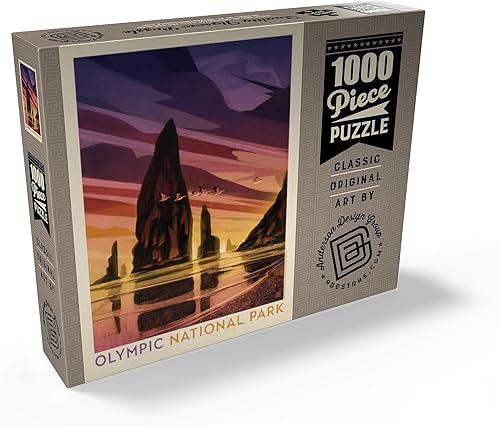 Miniatura 2 de Olympic National Park Pelican Sunset, póster vintage, rompecabezas de 1000 piezas para adultos