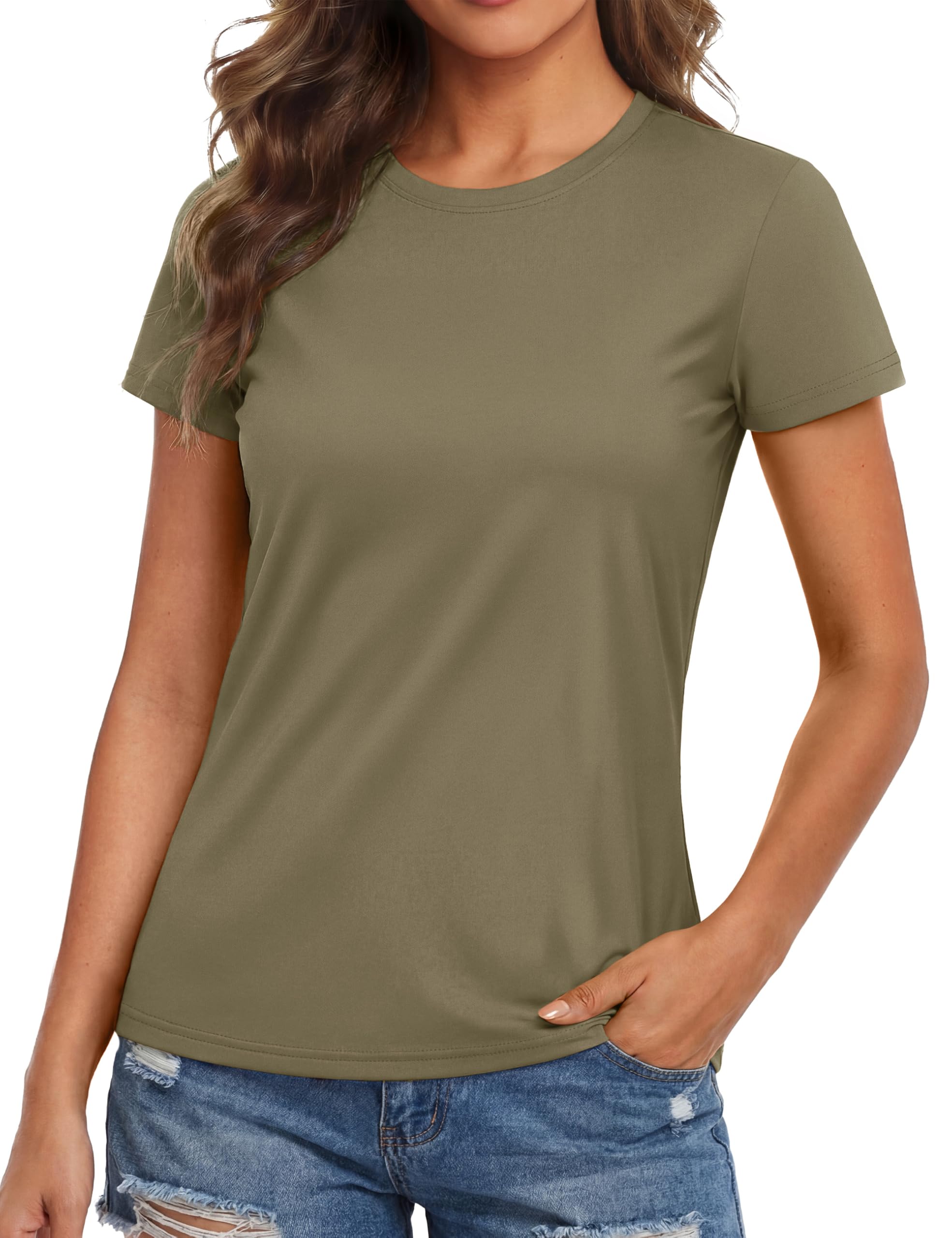 MAGCOMSEN Women's Workout Tops Short Sleeve Shirts UPF 50+ Quick Dry Athletic Sun Protection Rash Guard for Women