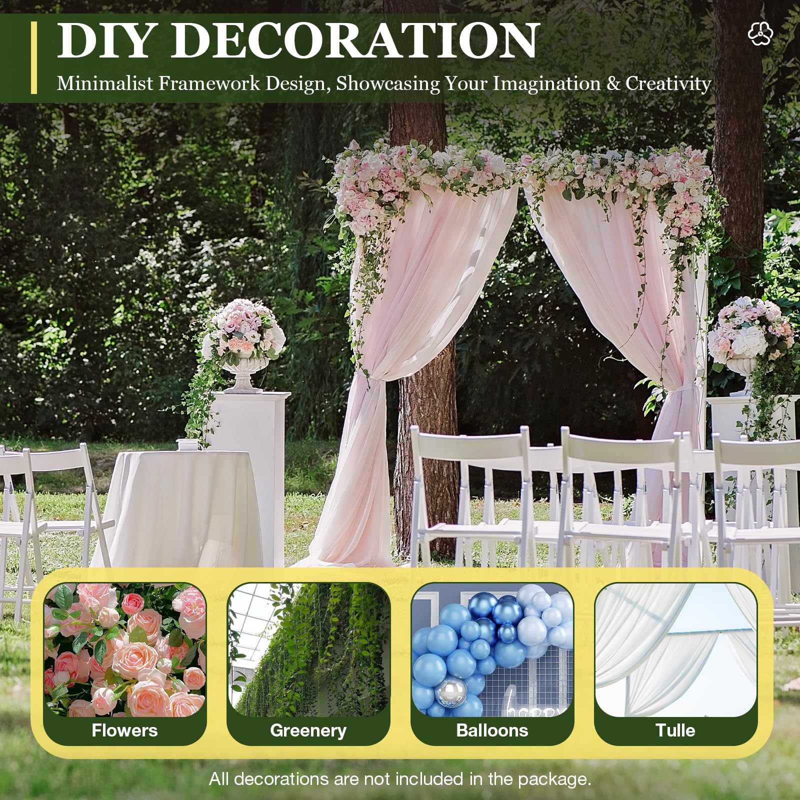 Amazon.com : 10x10 ft Backdrop Stand Square Wedding Arch