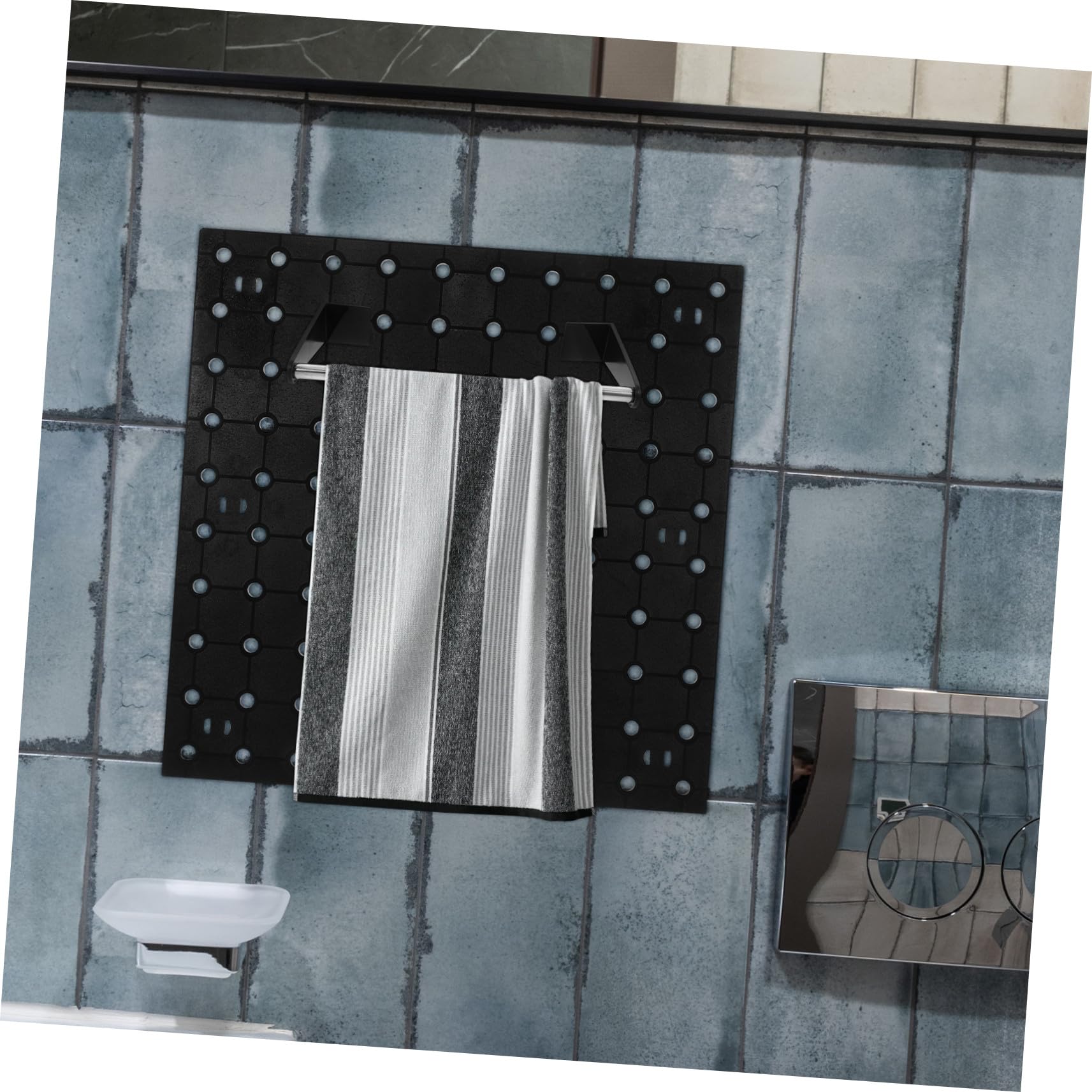 Organizador de Pared Perforado de Plástico Negro, 4 Piezas Abs