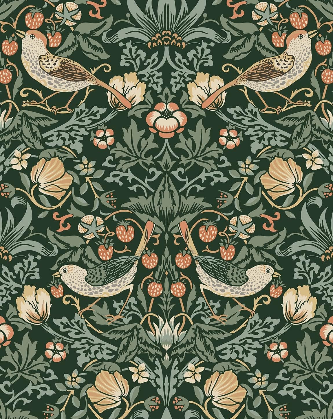 NextWall Aves Garden Peel and Stick Wallpaper (Forest Green)