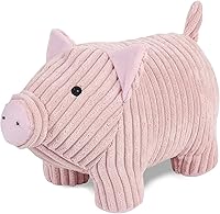 Vista 1 de Lindo tope de puerta decorativo para el hogar y la oficina, topes de puerta de piso, protectores de pared pesados de tela con peso animal, cerdo rosa