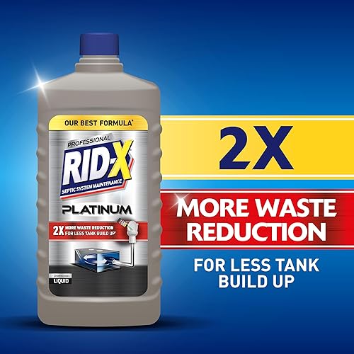 Miniatura 6 de RID-X Tratamiento de tanque séptico Platinum Liquid Suministro de 6 meses - Nuestra mejor fórmula con x2 más reducción de residuos