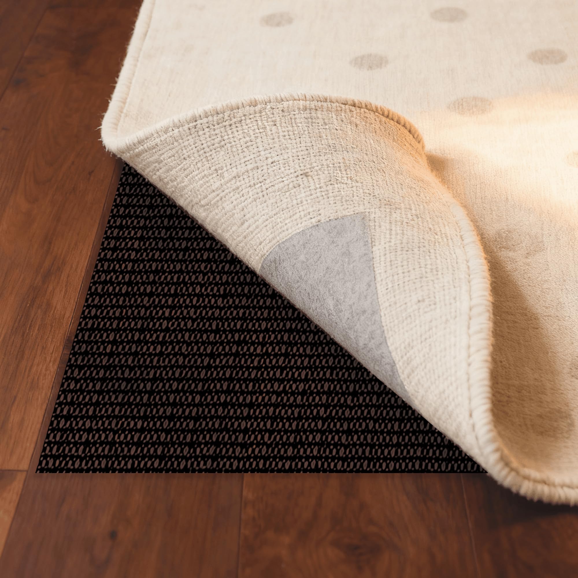 Sottotappeto Antiscivolo 190 x 200 cm Antiscivolo Sottotappeto per Tappet Lavabile per Tappeti, Adatto per Parquet Scendiletto Tampone, Nero