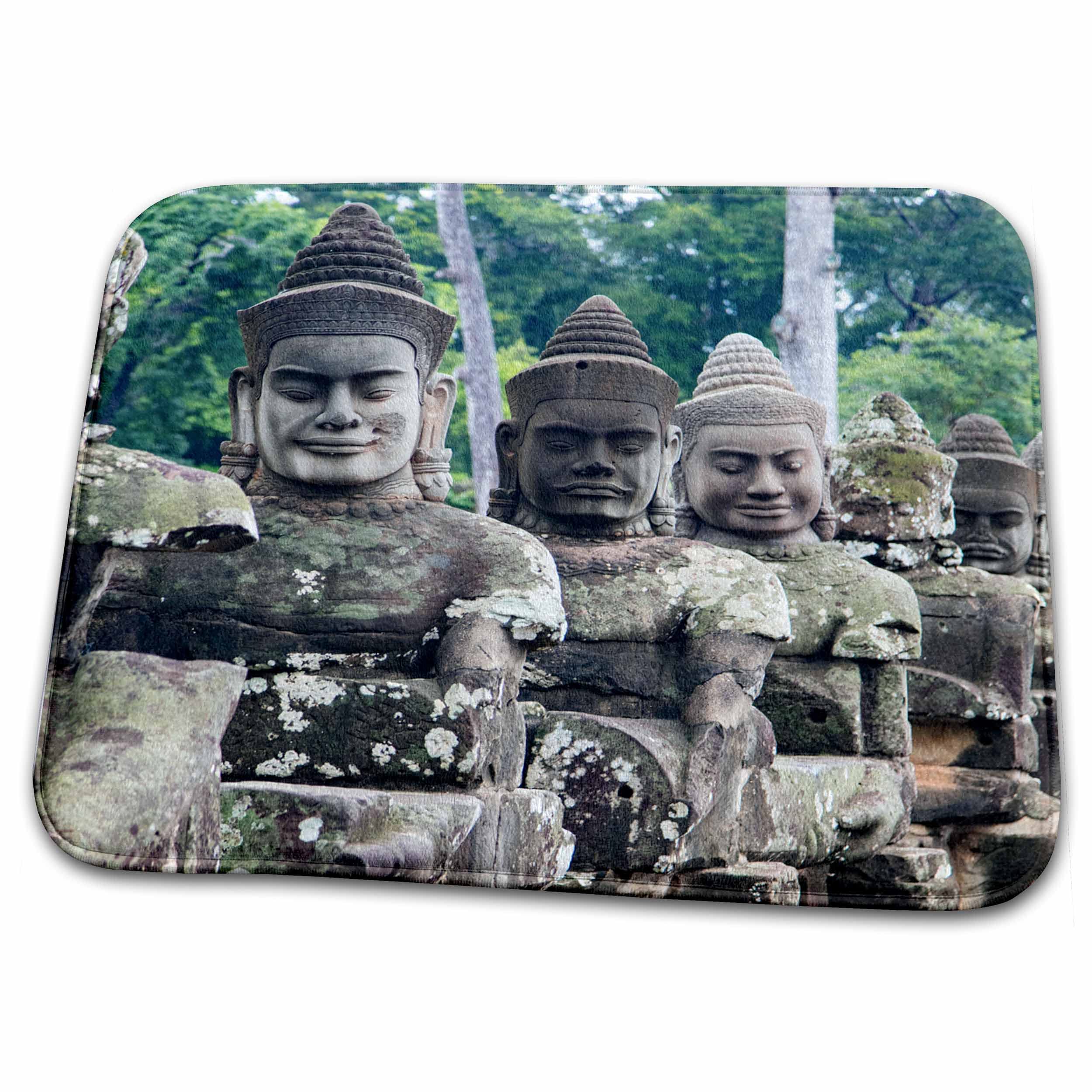 3dRoseBathroom Bath Rug Mat - Devas Statues, Bridge to Angkor Thom, Angkor, SIEM Reap, Cambodia, Religion