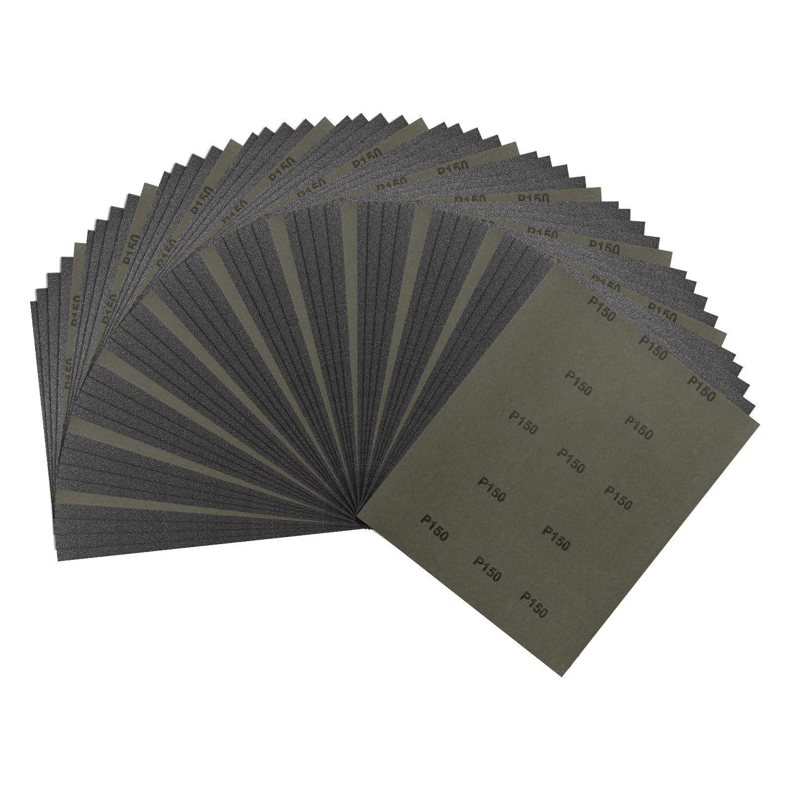 Kozelo 50pcs Sand Papers - [9 x 11 Inch x 150 Grits] Wet Dry Sandpaper Sheets for Metal Auto Wood Polishing and Scratches Removing, Silicon Carbide Abrasive