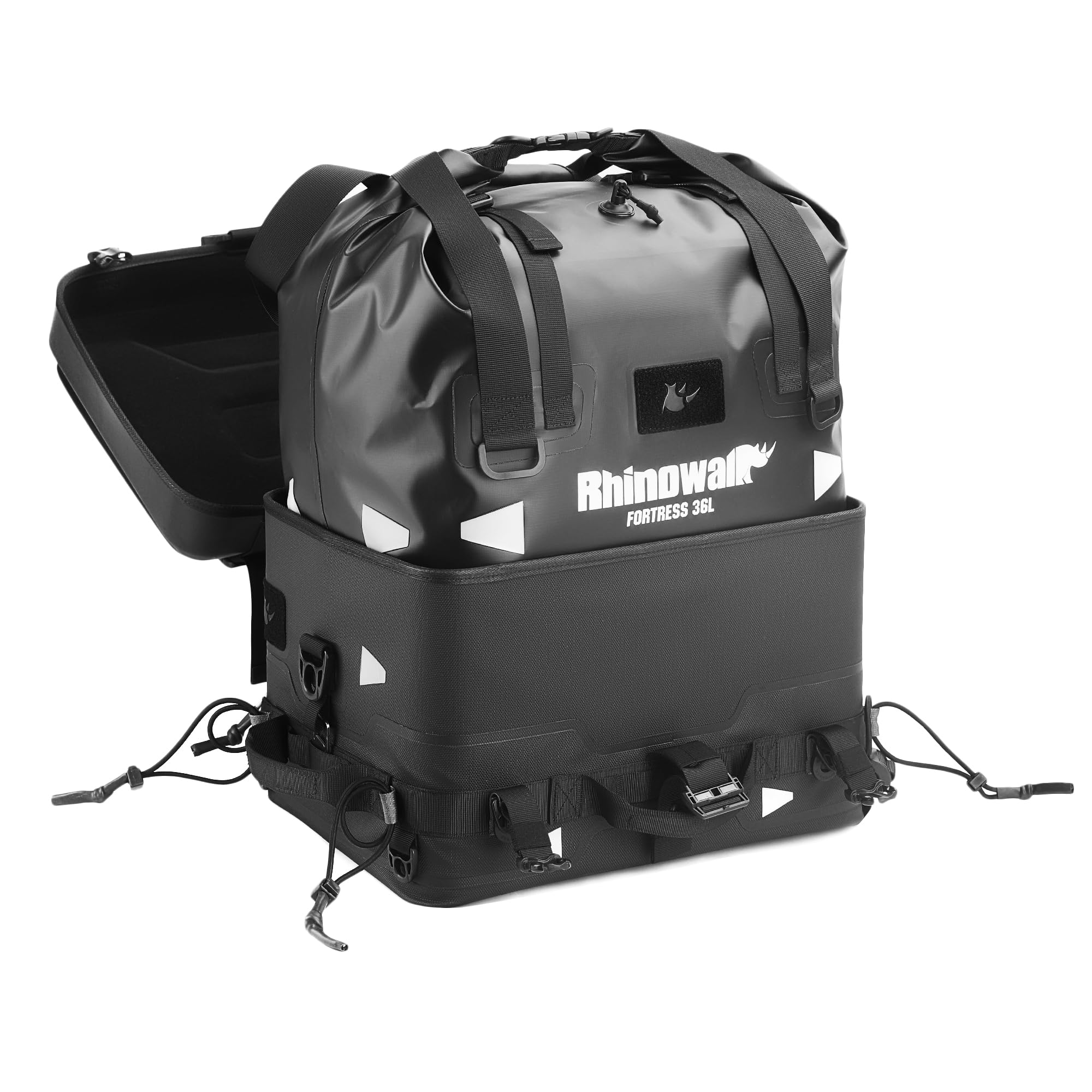 Rhinowalk Motorradtasche Gepäckrolle Wasserdicht 36-72L Hecktasche Sitztasche Satteltasche Reisetasche Duffel Bag für Outdoor Touring, Camping, Motorradfahren