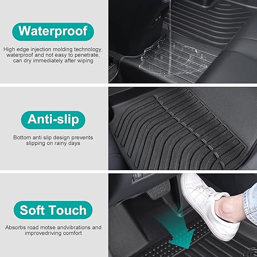 Miniatura 4 de Alfombrillas de coche para todo tipo de clima, compatibles con Civic Si 2017-2021 y Civic 2016-2021, alfombrillas de goma personalizadas