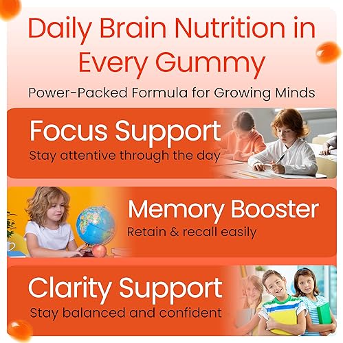 Miniatura 4 de B.Genius Focus Gummies para niños y adolescentes – Suplementos de concentración y atención para niños para memoria y concentración | Suplemento de