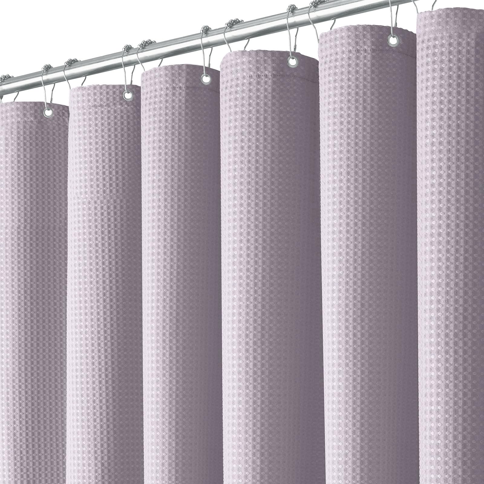 BTTN zasłona prysznicowa w kratę 180x180 cm, odporna na pleśń, ciężka, od wewnątrz pokryta wodoodporną folią, 12 plastikowych haków, obciążony brzeg, zasłona prysznicowa z poliestru do łazienki