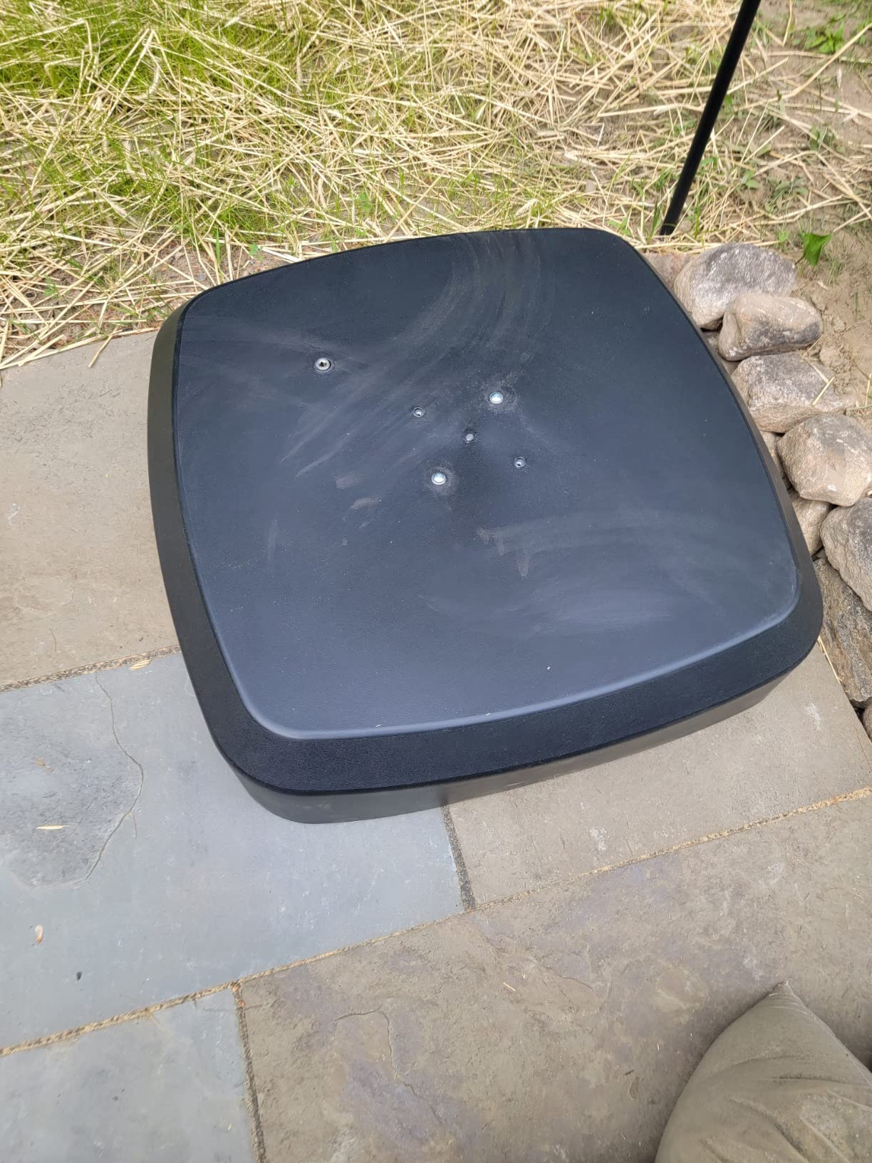 PURPLE LEAF Offset Patio Umbrella Base with Wheels, Sand