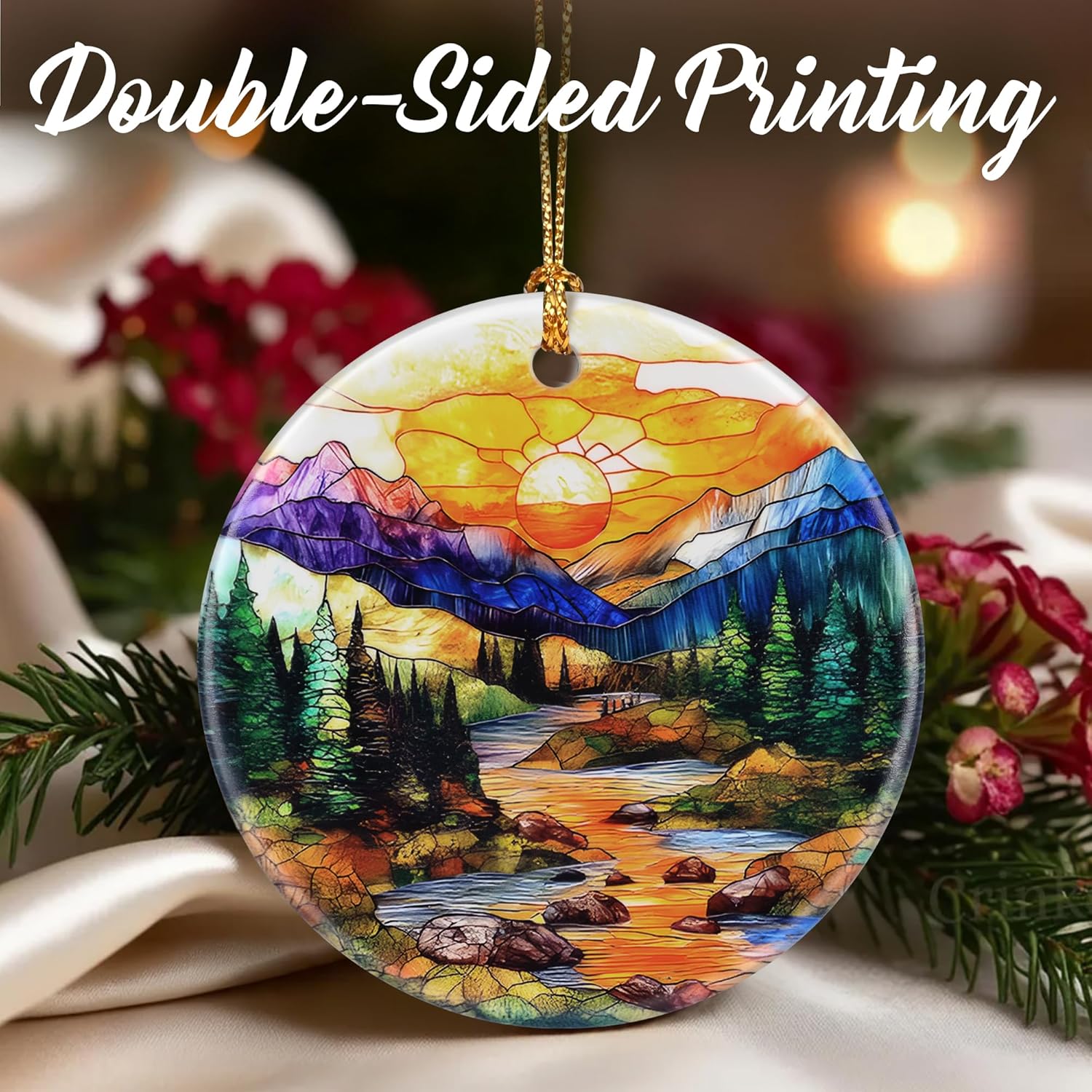 Mountain Range Ornaments, Christmas Ornaments: Christmas Tree Decorations, Holiday Decor, Stocking Stuffers, Gift Ideas, Xmas Gifts & Gifts for Nature Lover - Image 3