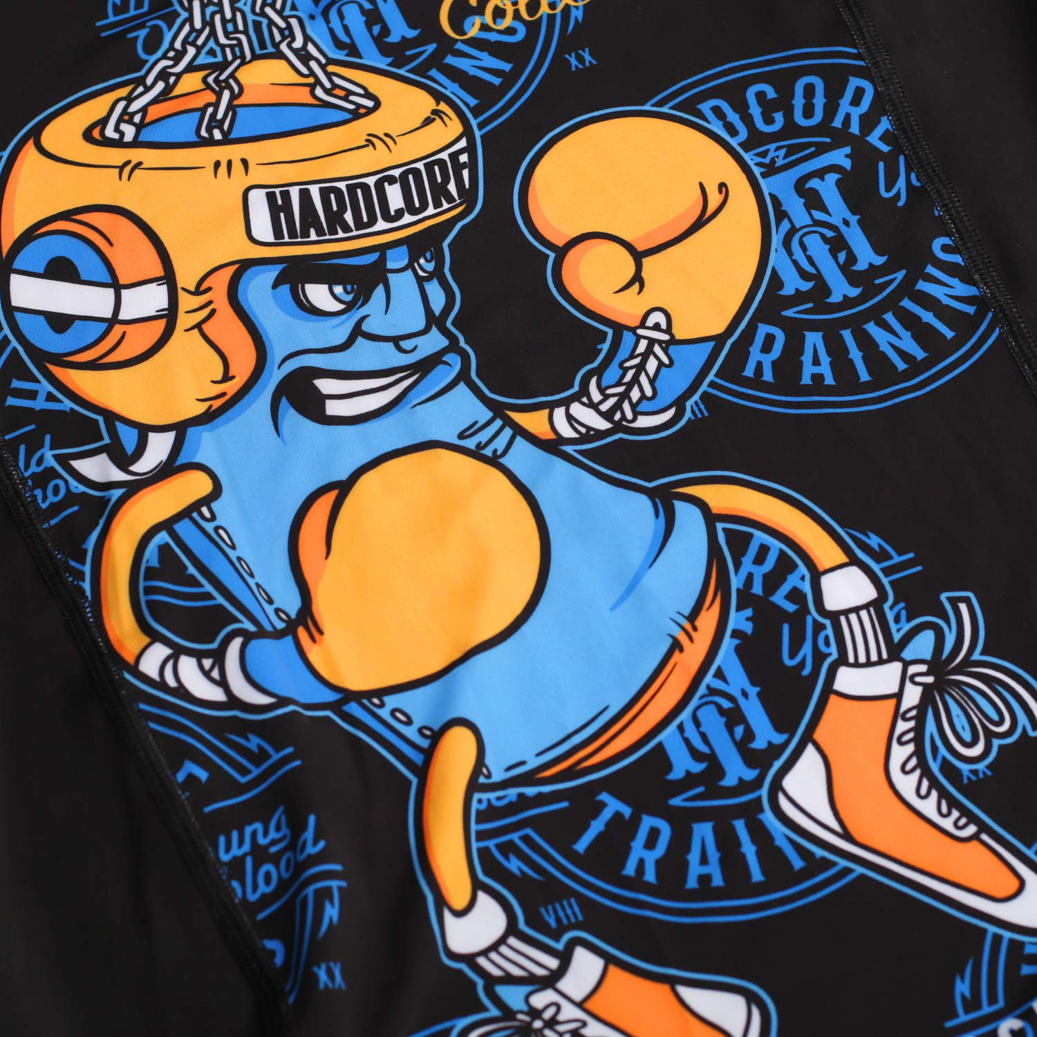 Hardcore Training Punching Bag Kids Rash Guard Camisa de Compresión Manga Larga Ninos BJJ MMA Fitness Workout Ropa Deportiva