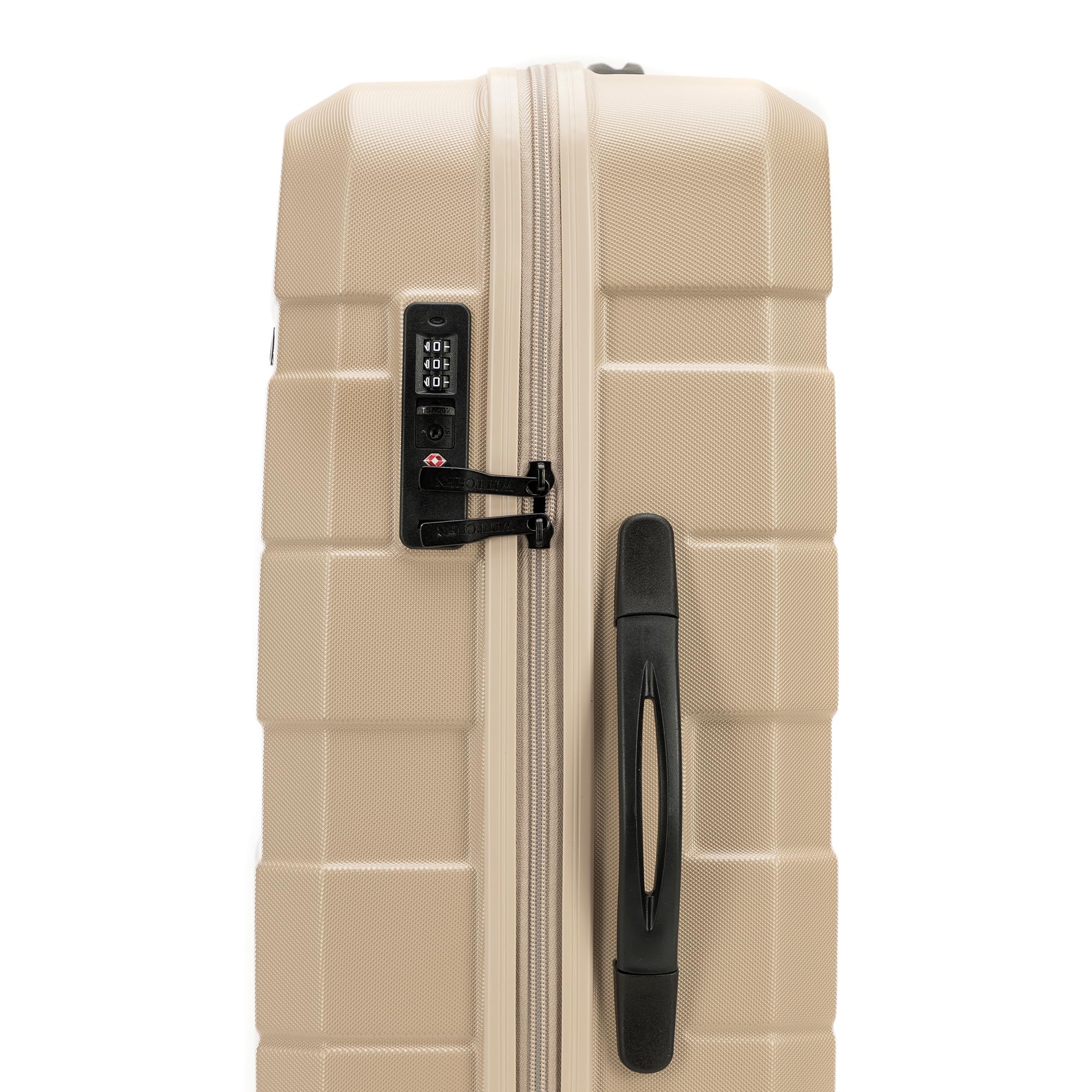 WITTCHEN Valise de Voyage Set de 3 valises Valise à roulettes Bagages à Main en ABS avec 4 roulettes pivotantes Serrure à Combinaison Poignée télescopique COMODO Line Beige