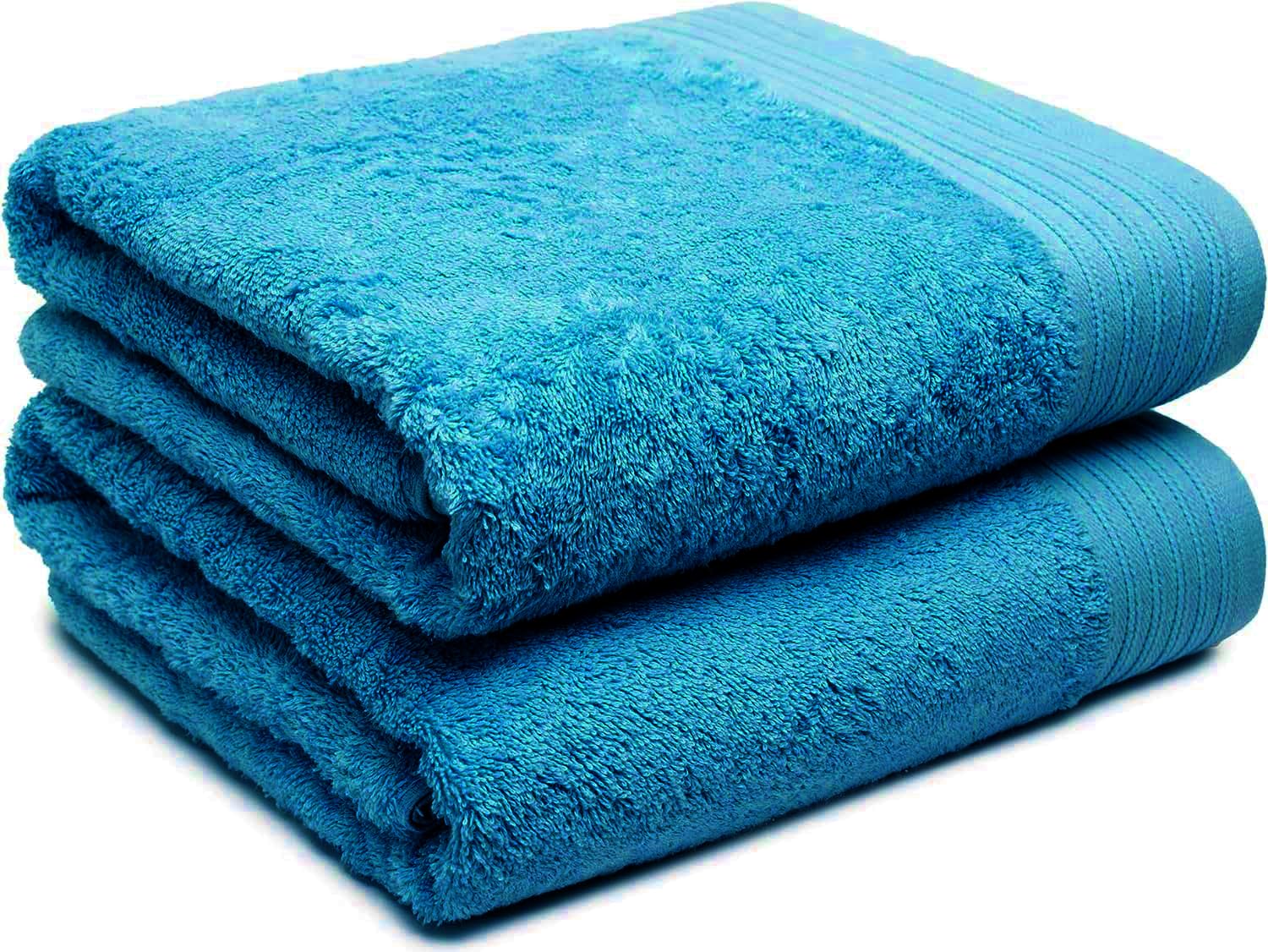 Opel Tex Lot De 2 Draps De Bain De Luxe 100 % Coton égyptien Super Absorbants, Séchage Rapide, Douces, XL, 80 X 140 Cm, Opale (bleu Roi, Coton