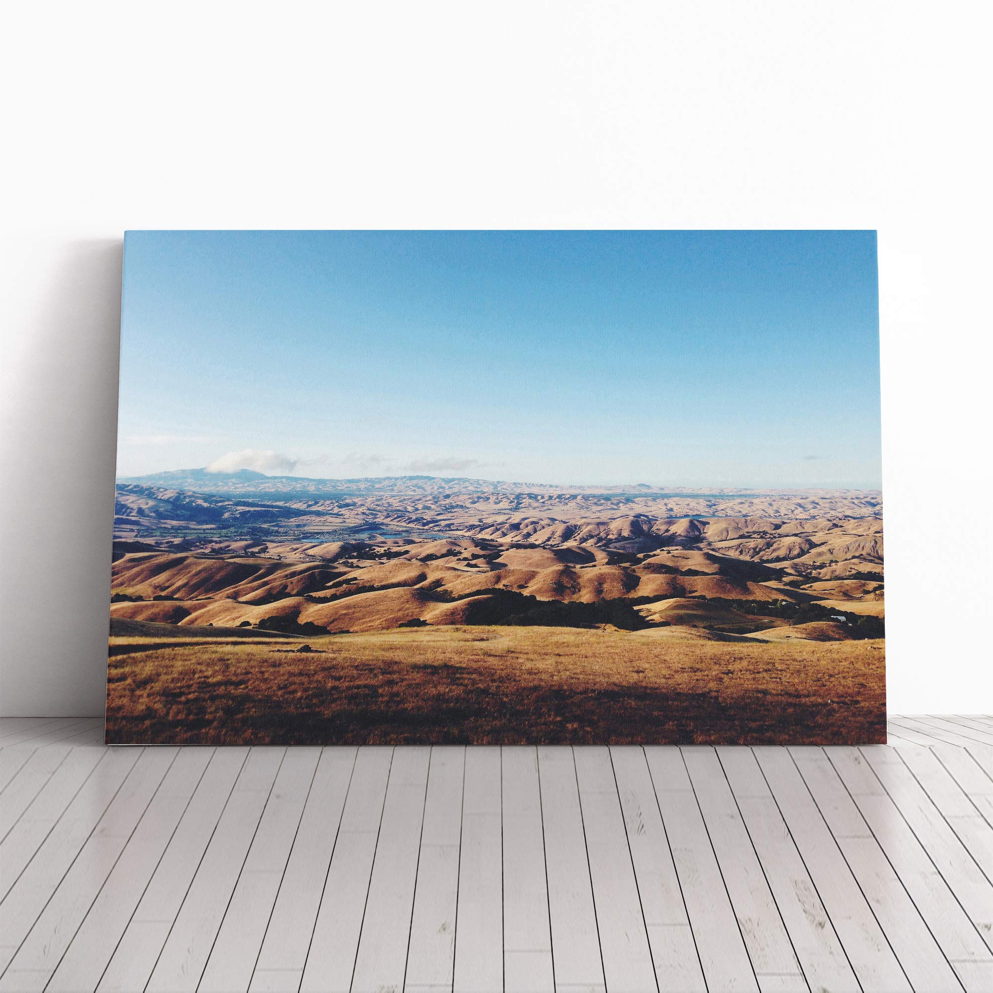 Landscape Desert Drought Canvas Print | Gallery Wrapped 30mm Frame Wall Art | 24x16 inches | Ready to Hang | Modern Landscape Picture | Living Room Bedroom Lounge Office