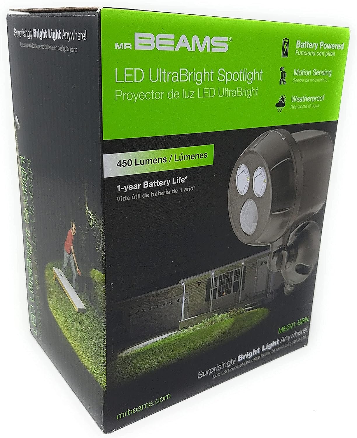 Mr Beams MB391-BRN spotlight packaging