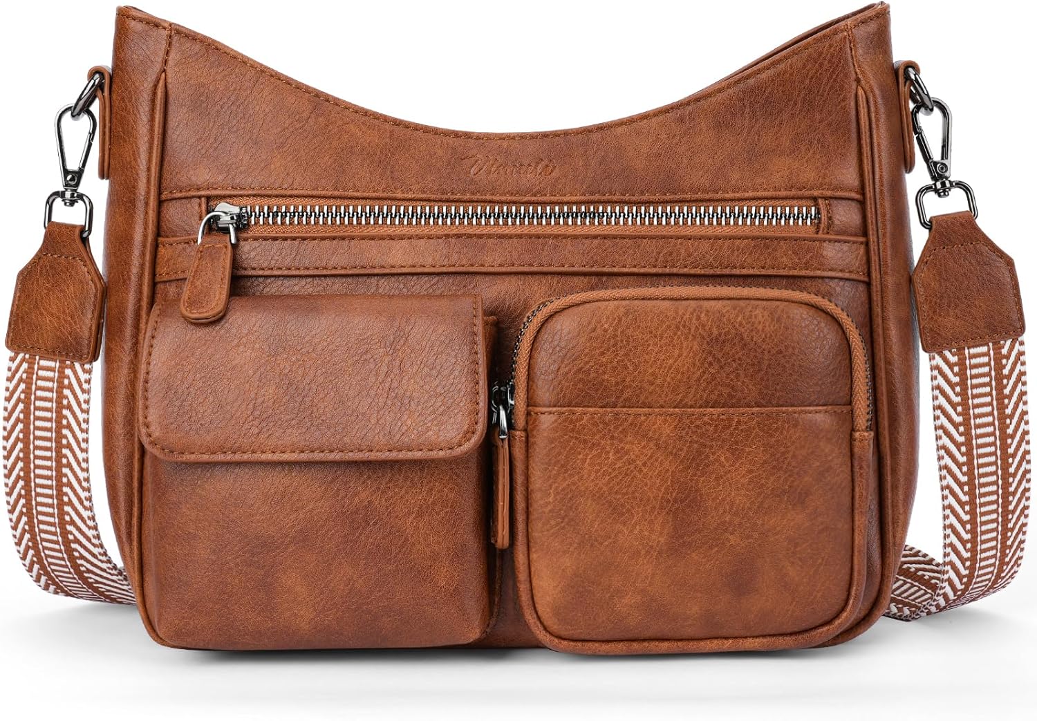 Crossbody Bags for Women Trendy Vegan Leather Crossbody Purse Shoulder Handbags Multiple Pockets Hobo Bag Ladies