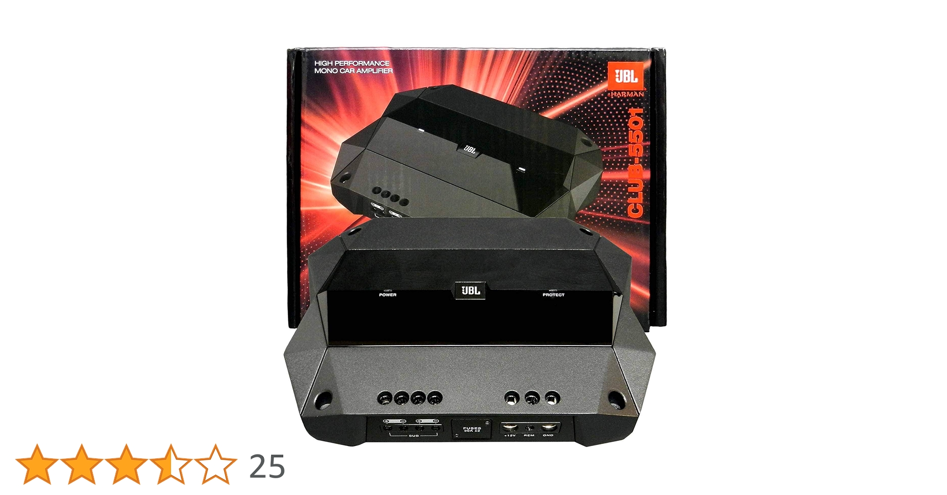 JBL CLUB-5501 カーアンプ 1300W サブウーファーアン JBL Club 5501 Mono subwoofer amplifier — 550 watts RMS at 2
