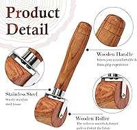 Vista 3 de Savina Quilting Seam Roller, Wooden Pressing Roller, Easy to Grip Handle Tools for Quilting, Sewing, Wallpaper, Home Decoration.