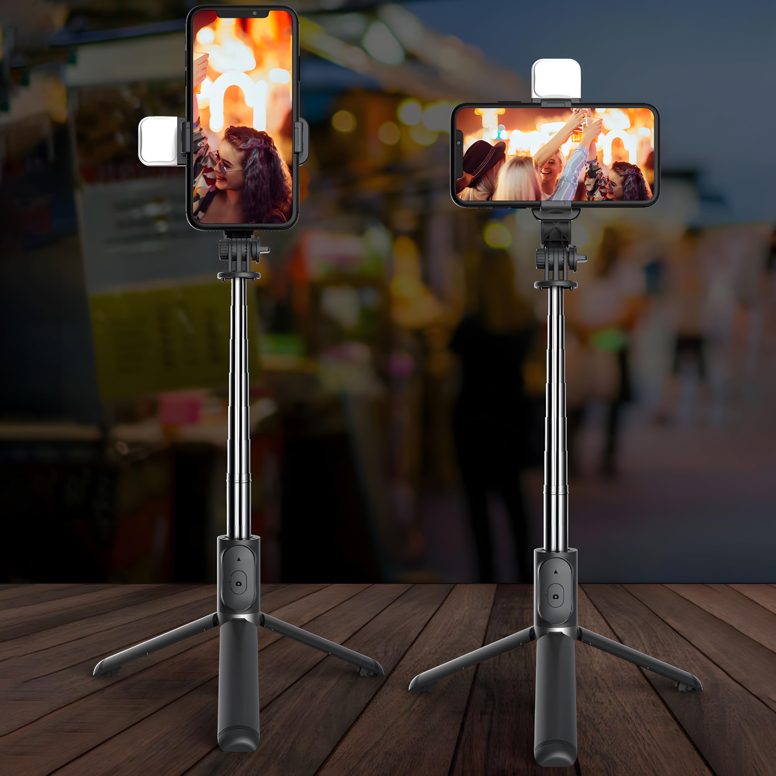 Retoo Selfie Stick Bluetooth Statyw Wysuwany Do 104 cm Telefon komórkowy Obrotowy 360° Stojak Bezprzewodowy Pilot Zdalnego Sterowania Smartfony