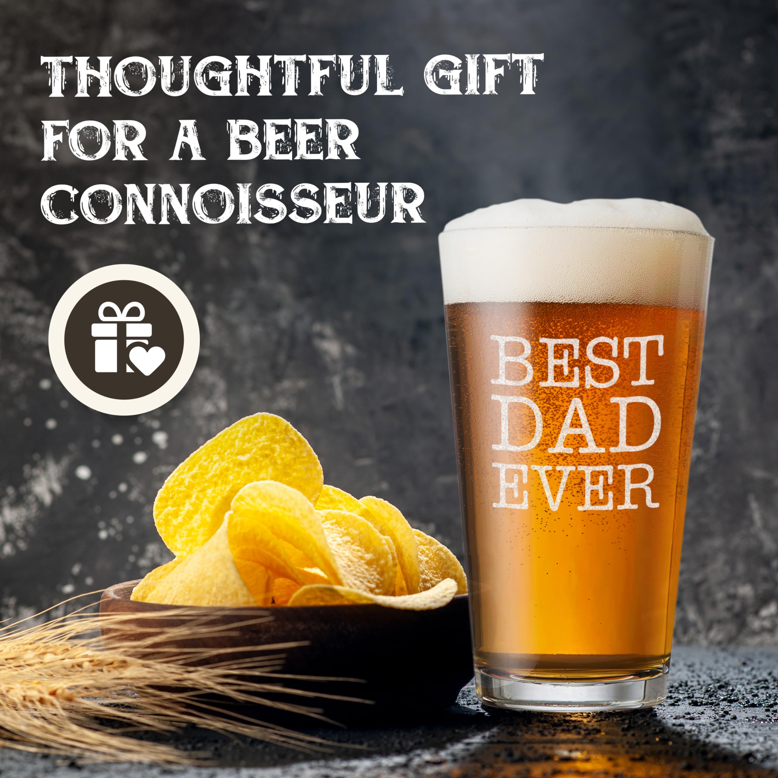 Personalized Dad Beer Glass - Father's Day Gift -5