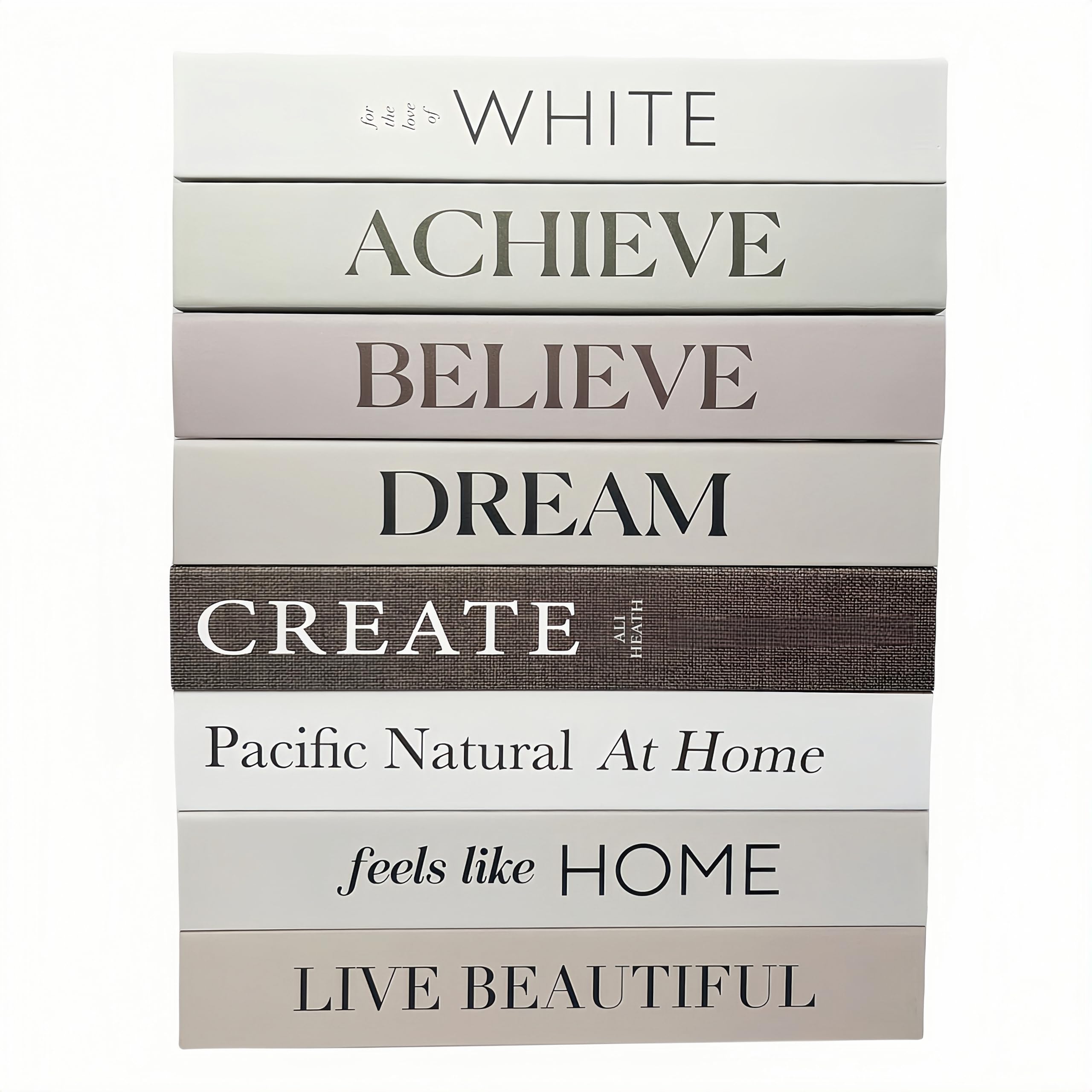 Confezione da 8 libri decorativi, Ediactcyl decorativi, libri finti per la decorazione della casa con copertina rigida, impilabili di libri finti per libreria, decorazione della stanza (M63)