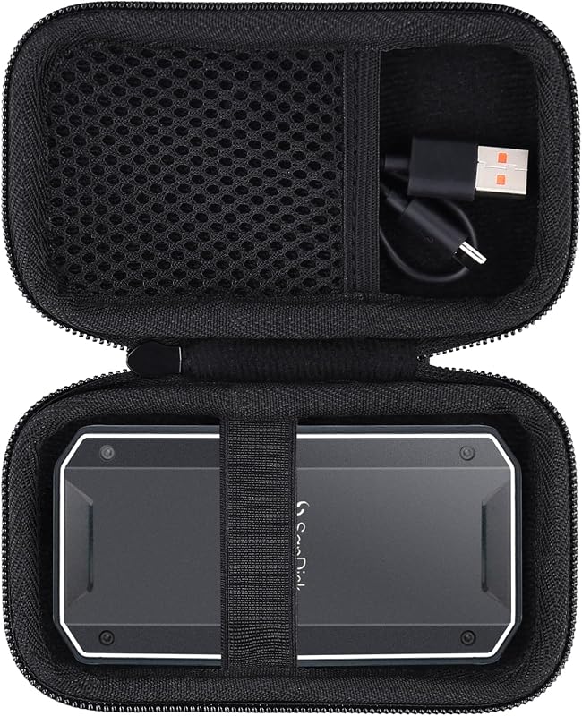 Hard Travel Case for SanDisk Professional 1TB/2TB/4TB PRO-G40 SSD | EVA Hard Shell, Mesh Pocket Accessory Storage, Travel-Ready Portable Storage, Easy Carry Handle, Protective Case Only
