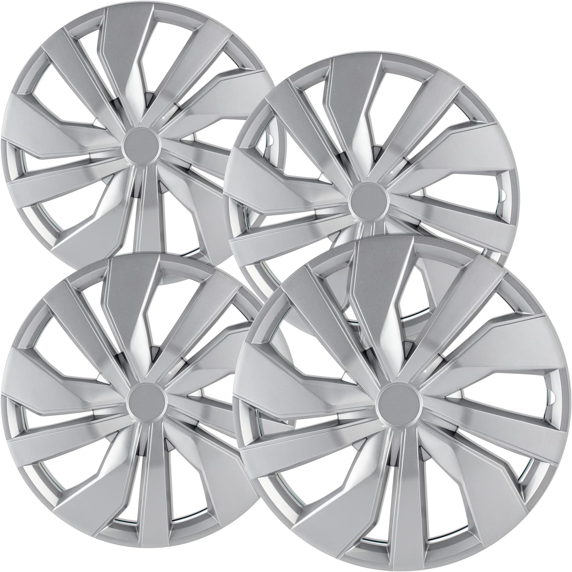 Premium Quality 15" Silver Hubcaps/Wheel