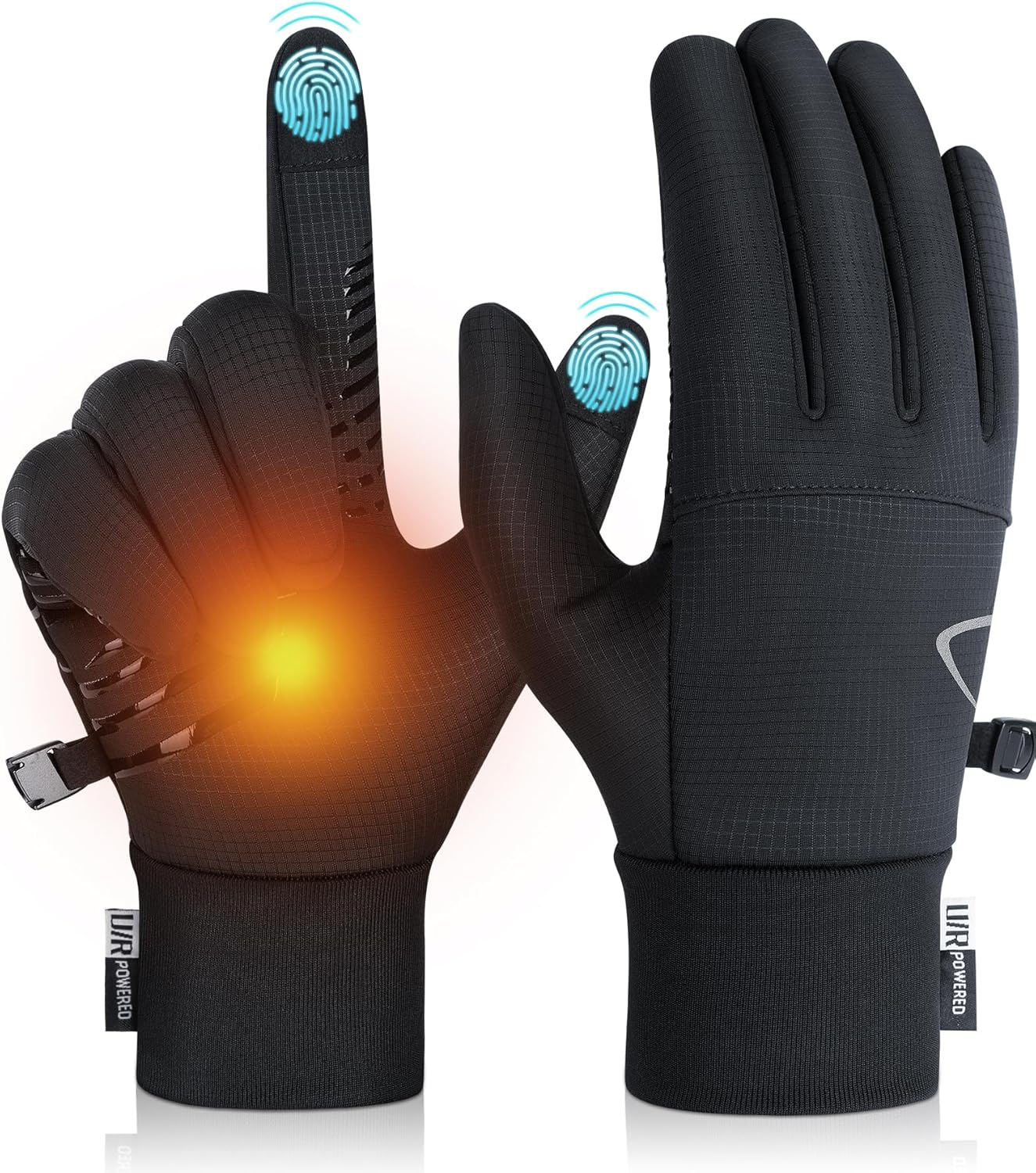 Benirap Winter Gloves for Men Women, Warm Touchscreen Winter Gloves Windproof Non-Slip for Cold Weather Running Cycling Black Benirap Winter Gloves for Men Women, Warm Touchscreen Winter Gloves Windproof Non-Slip for Cold Weather Running Cycling Black