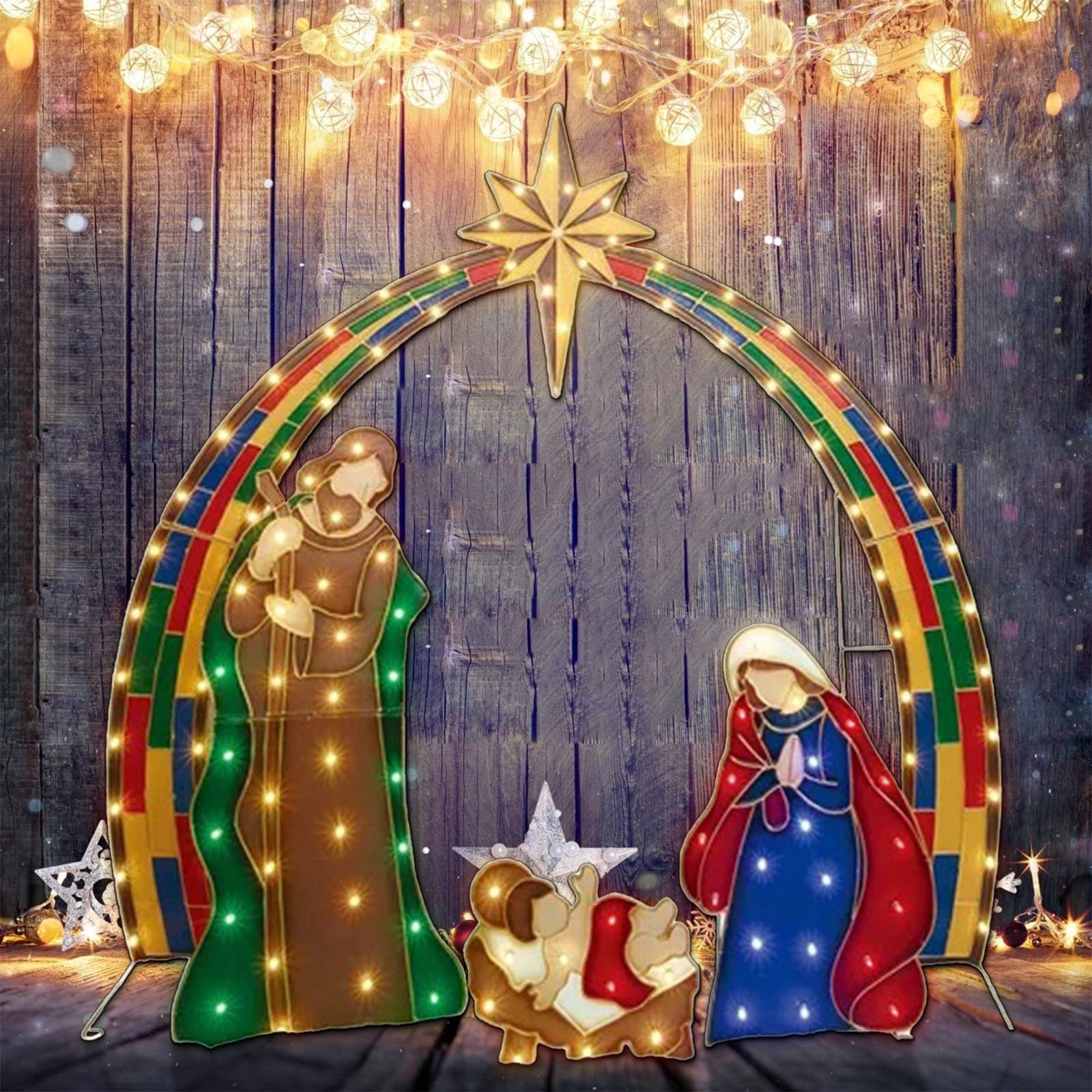 Decorazioni Natalizie da Esterno Per Babbo Natale Gonfiabile da 7,8 Piedi, Babbo Natale Gonfiabile in Poliestere con Sacchetto Regalo Decorazioni Illuminate a LED Integrate Per Feste di Natale(EU