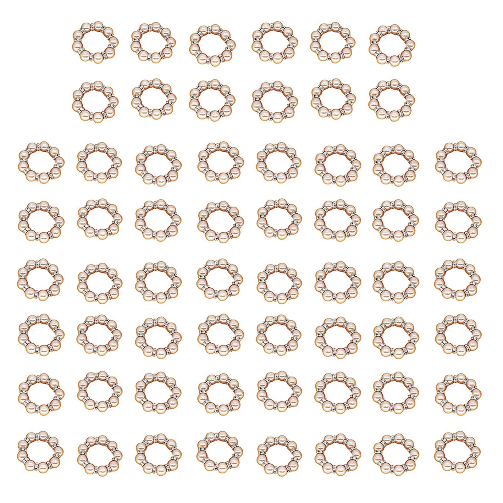 Ljmyy Of 60 Bead Tissue Rings Tissue Holders Christmas Bead Serviettes Rings Suitable for Party Gatherings and Celebration