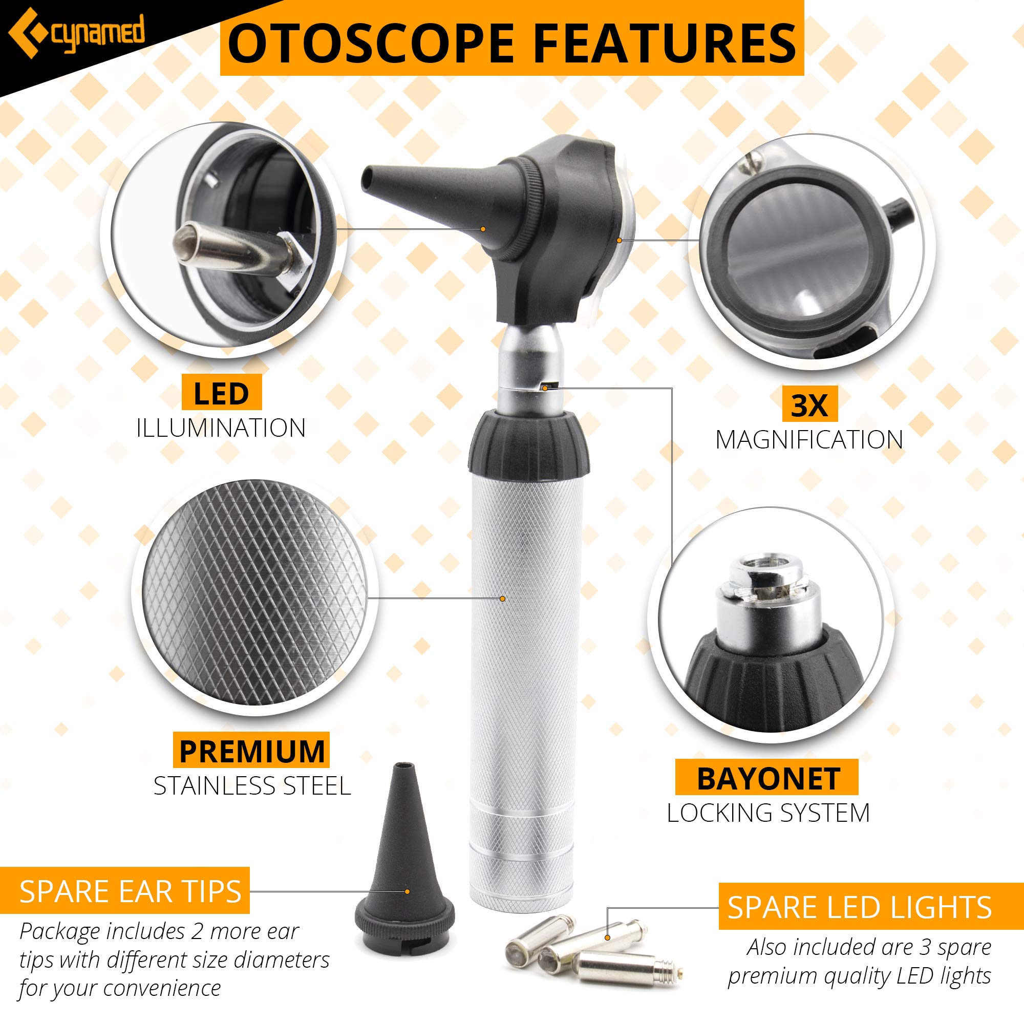 Buy Cynamed 2in1 Ear Scope Set MultiFunction Otoscope for Ear