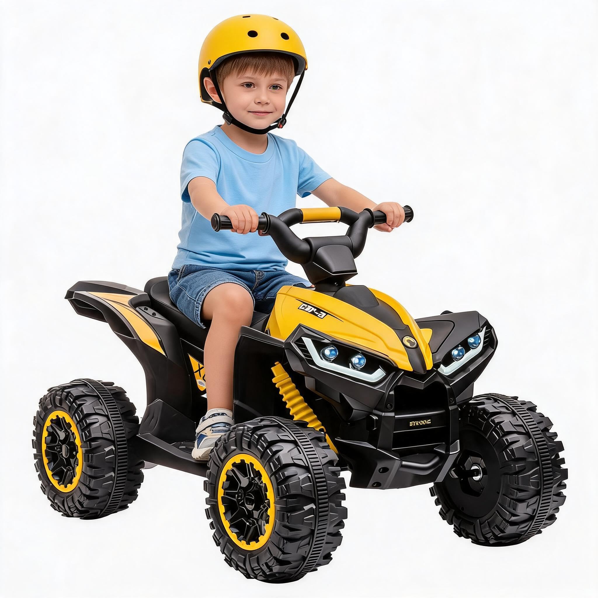 12V Kids Electric Quad Bike, Ride on ATV Car with Parental Remote Control