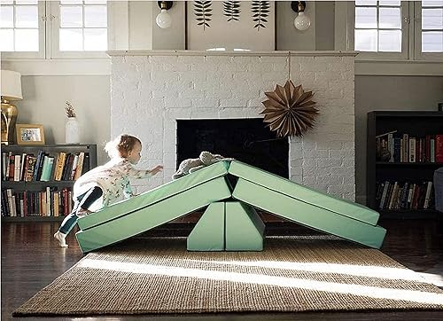 Vista 12 de foamnasium Blocksy - Sofá para niños, juego de espuma para interiores, 4 piezas suaves para niños pequeños y niños para gatear, escalar, construir