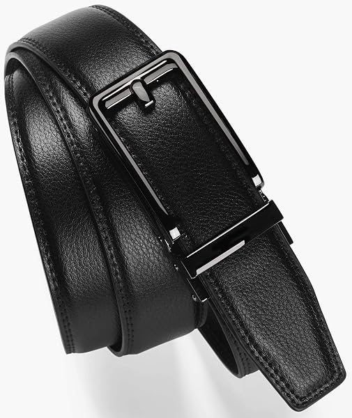 CHAOREN Cintura Uomo, Cintura Uomo Pelle Cricchetto Automatica Fibbia 35mm, Cinta Regolabili per Adattarsi - 5