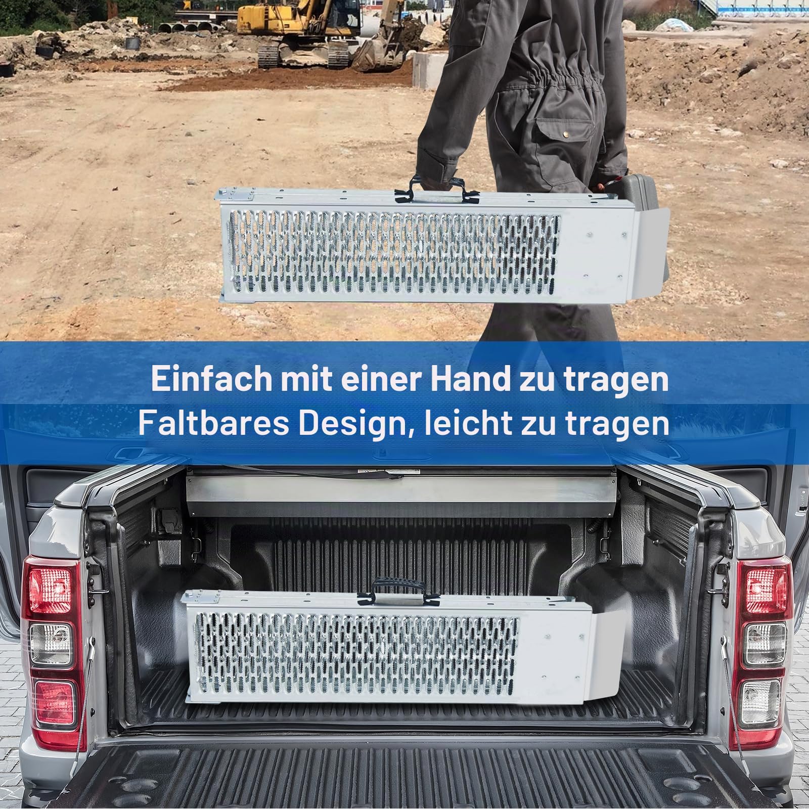 Laderampe, robuster Stahl, 2 Stück